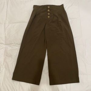 Urban romantics army green wide leg pants!!